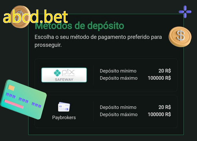O cassino abcd.betbet oferece uma grande variedade de métodos de pagamento
